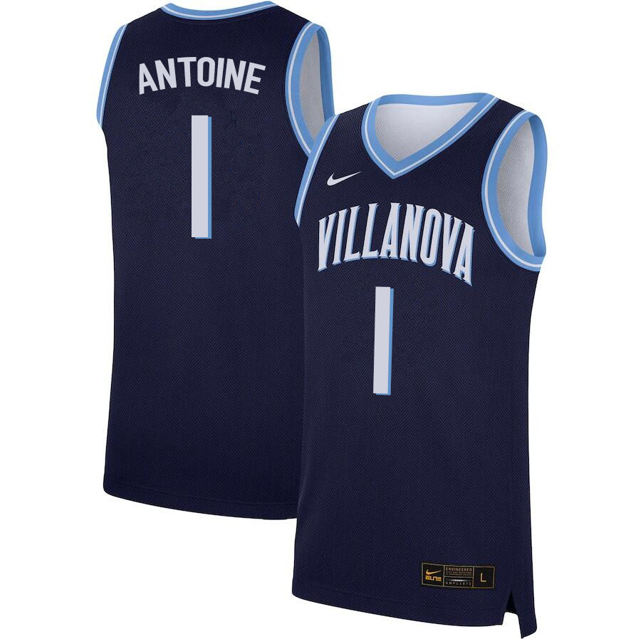 Men #1 Bryan Antoine Villanova Wildcats College Basketball Jerseys Sale-Navy - Click Image to Close